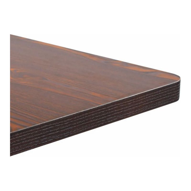 Vidaxl – Table de bistro marron foncé 60x60 cm MDF – Piètement acier – Épaisseur 3,8 cm – Pour 2 personnes – Facile à assembler - Image 5