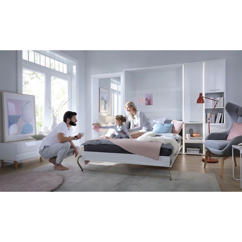 Lenart Lit escamotable Concept Pro CP02 120x200 vertical blanc brillant - Image 4