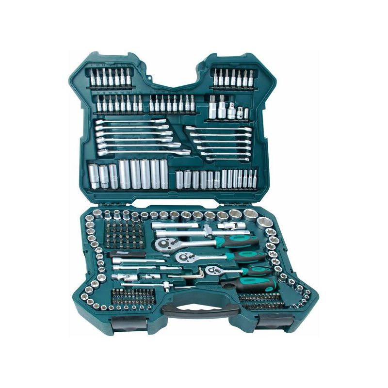 Brüder Mannesmann – Jeu de clés à douille 215 pièces 98430 – Coffret cliquet réversible 1/4, 3/8, 1/2 – Acier chrome-vanadium – Pour travaux - Image 6