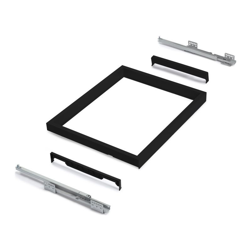 Emuca Kit de rangement élégant noir 8 pièces - Image 6