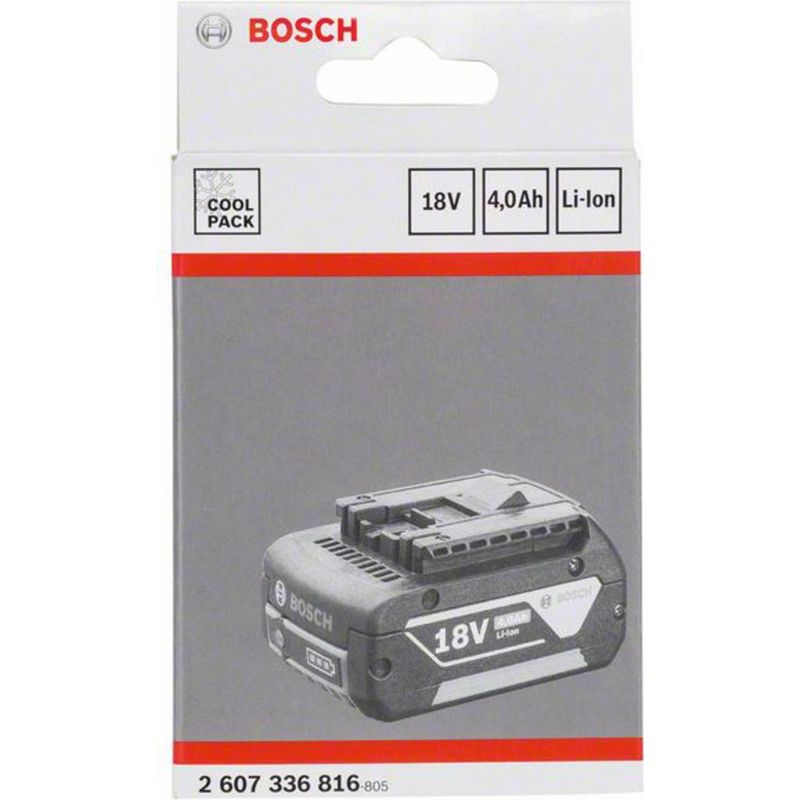 Bosch Batterie Li-Ion 18V 4 Ah Noir Rouge - Image 2