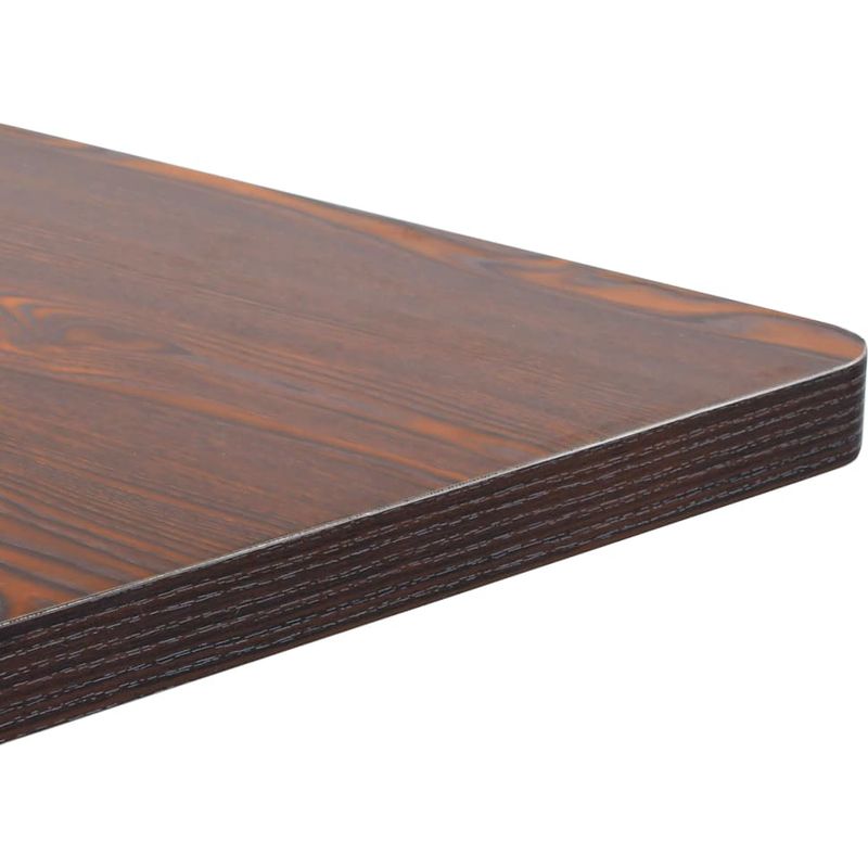Vidaxl – Table de bistro marron foncé 60x60 cm MDF – Piètement acier – Épaisseur 3,8 cm – Pour 2 personnes – Facile à assembler - Image 7