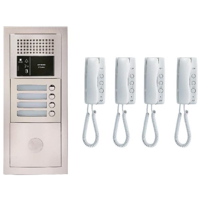 Aiphone – Pack audio 4 logements avec 4 postes GT1D programmés – Alimentation PS2420DM – Prédisposition VIGIK – GTBA4E - Image 4