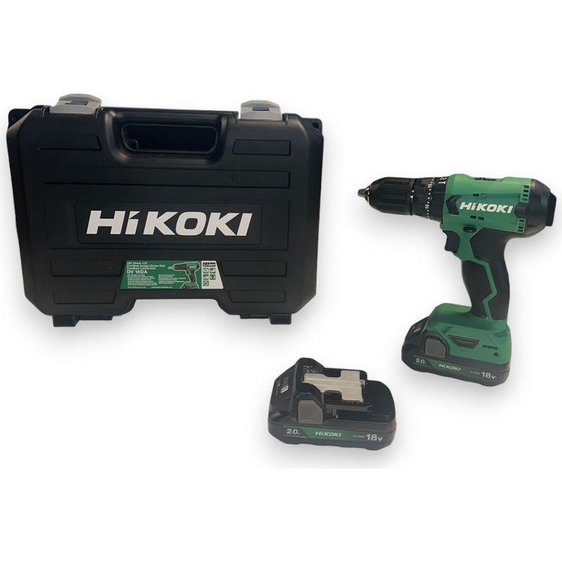 Hikoki – Perceuse-visseuse sans fil 18V – 2 batteries 5Ah Li-Ion – Couple 55Nm pour maçonnerie – Mandrin 13mm – DV18DDWPZ
