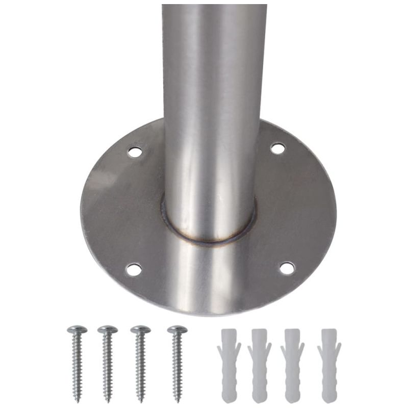vidaXL Support en acier inoxydable pour double boîte aux lettres - Image 4