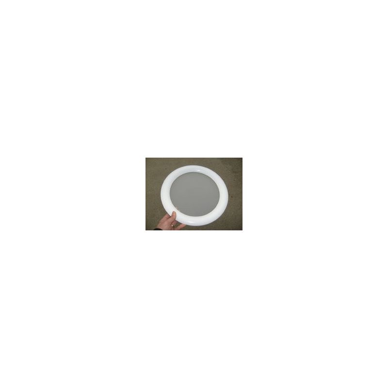 4M – Hublot rond blanc PVC 315 mm – Vissage rapide – Glace PMMA sablé 3 mm – Diamètre intérieur 235 mm Fixation - Image 2