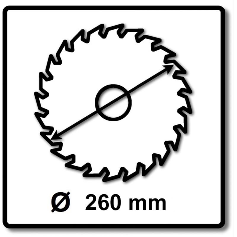 Makita – Lame de scie circulaire 260x30 mm B67290 – 80 dents Efficut pour bois dur – Coupe nette et rapide – Compatible scie à onglet - Image 8