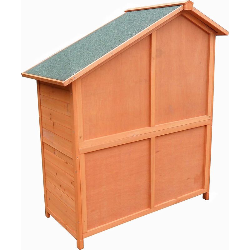 Melko – Clapier pour petits animaux 4 étages en bois massif – Dimensions 113 x 128 x 55 cm – Toit imperméable et tiroirs amovibles pour nettoyage - Image 5