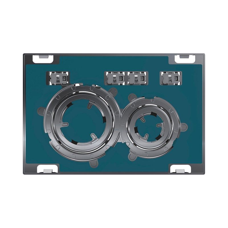 Geberit – Plaque de commande WC Sigma21 – Commande frontale – Zinc – Dimensions 246x164x10 mm – Pour 2 volumes de chasse d’eau - Image 2