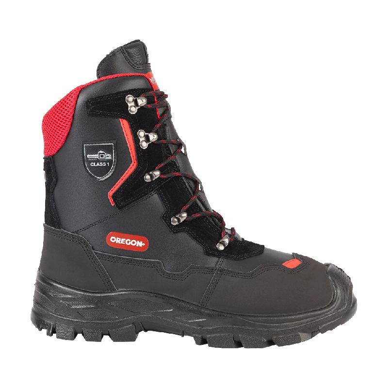 Brodequins de protection anti-coupures YUKON OREGON, Classe 1 (20 m/s), noir/rouge, pointure 48 - Image 2