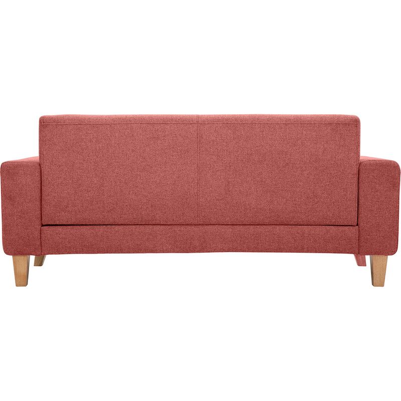 Miliboo – Canapé scandinave 3 places en tissu effet velours texturé terracotta – Structure en hévéa massif – Dimensions L184 x P74.5 x H78.5 cm - Image 4