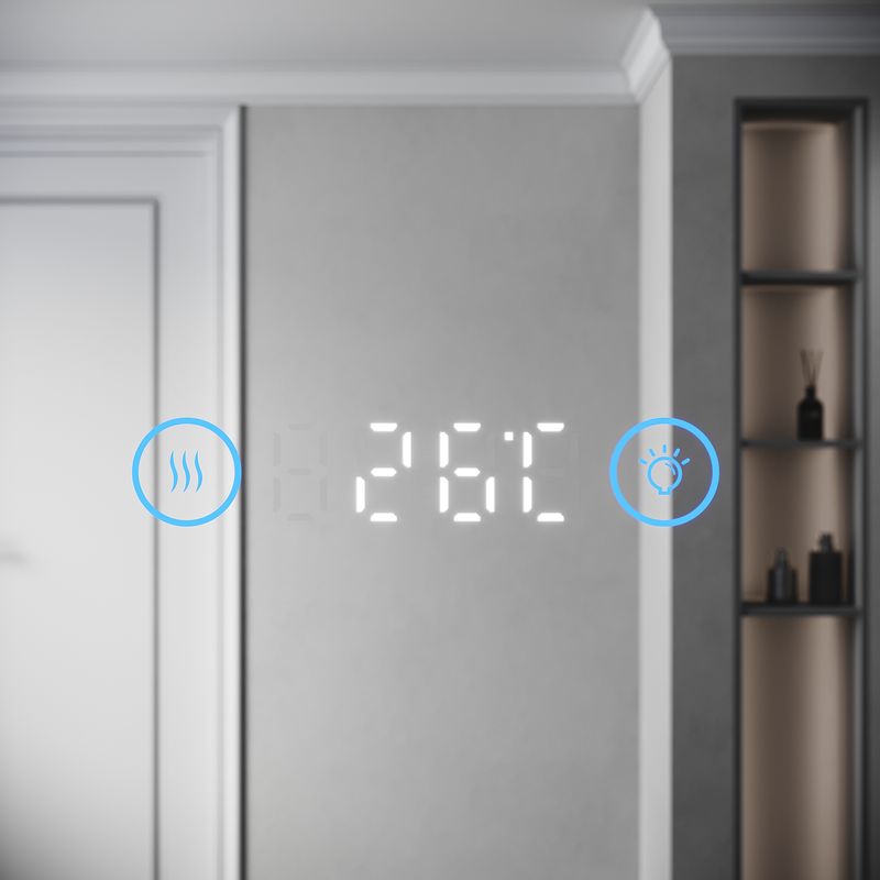 Miroir LED Salle de Bain Bluetooth 120x70cm - Miroir Lumineux avec Anti-buée, Affichage de l'Heure et Température,trois températures de couleur - Image 3