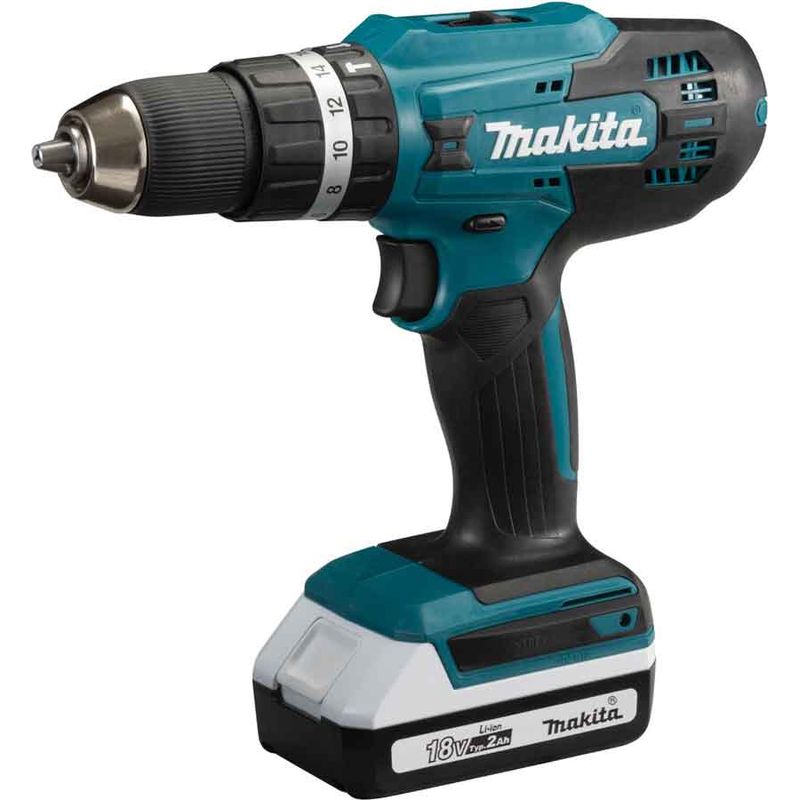 Makita – Perceuse à percussion sans fil 18V – 2 batteries 2Ah – Couple 42Nm – Mandrin autoserrant 13mm – Pour acier et maçonnerie Adapter - Image 2