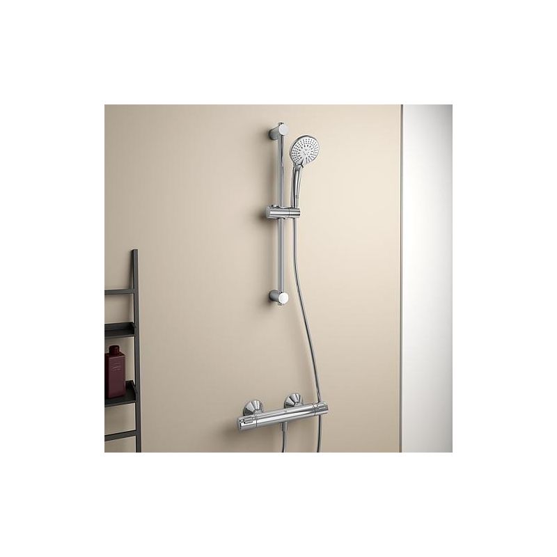 Ideal Standard CeraTherm - Colonne de douche T25 avec thermostat, 3 jets, chrome A7203AA - Image 2