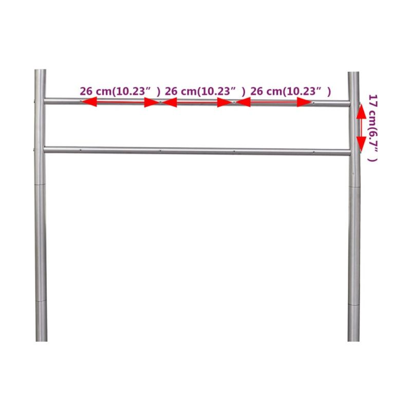 vidaXL Support en acier inoxydable pour double boîte aux lettres - Image 5