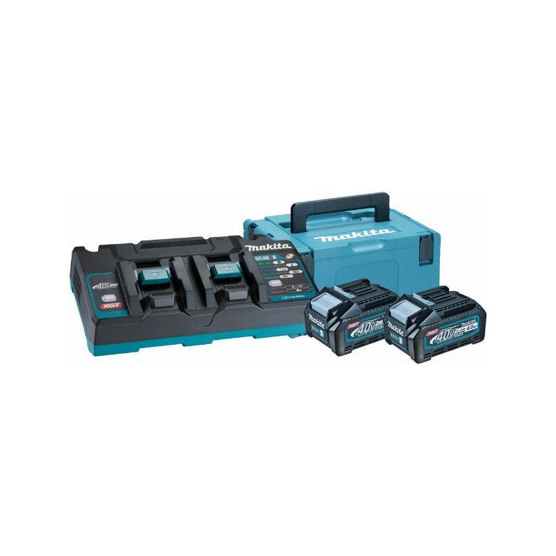 Makita – Kit de batteries 40V avec 2 batteries 4.0Ah – Chargeur rapide double DC40RB – Technologie XGT pour outils électriques - Image 6