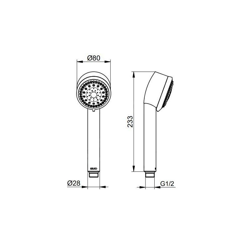 Keuco Plan blue - Pommeau de douche, chrome 53980010300 - Image 4