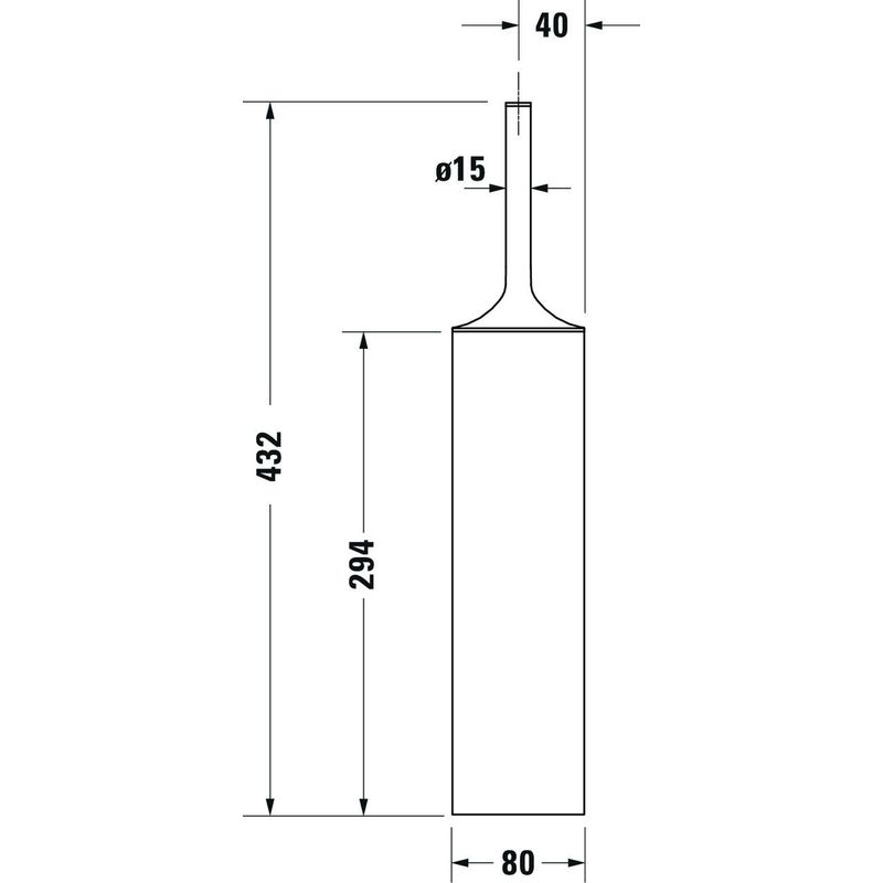 Ensemble de brosses DU, à poser au sol, Starck T, chromé Wc - Image 3