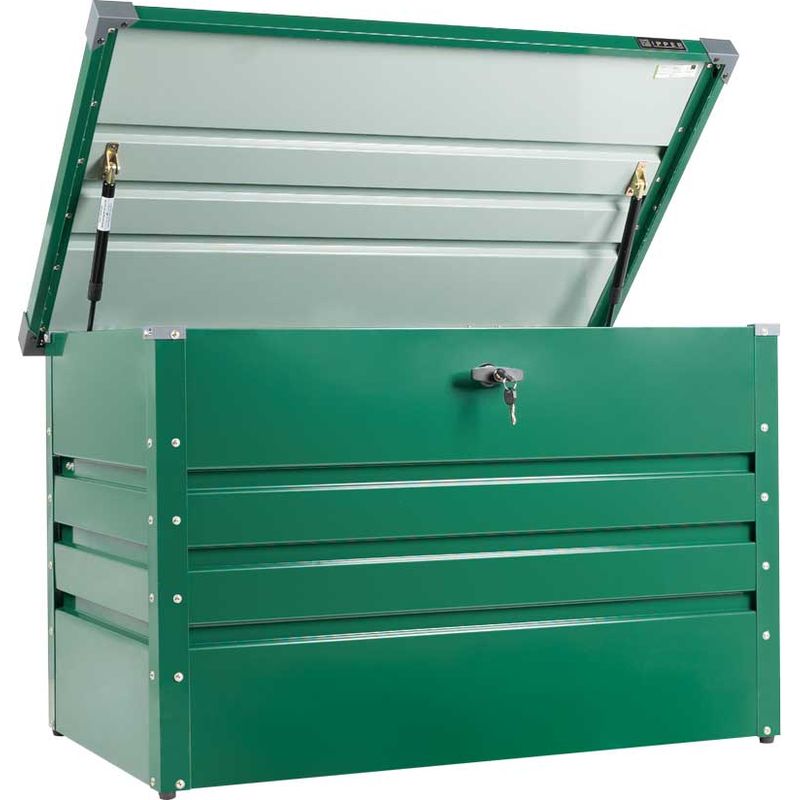 Conteneur boite de jardin en metal vert 100x61x62 cm ZIPPER zi-gab100gr - Image 2