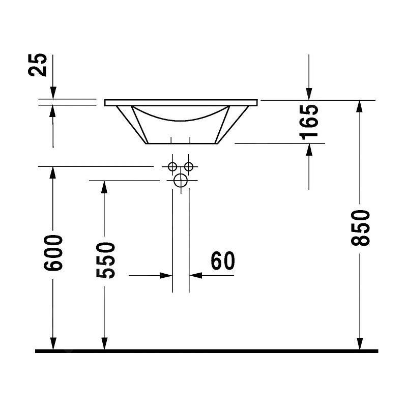 Duravit Meuble lavabo Starck 1 58cm, pour sous-construction de - Image 3