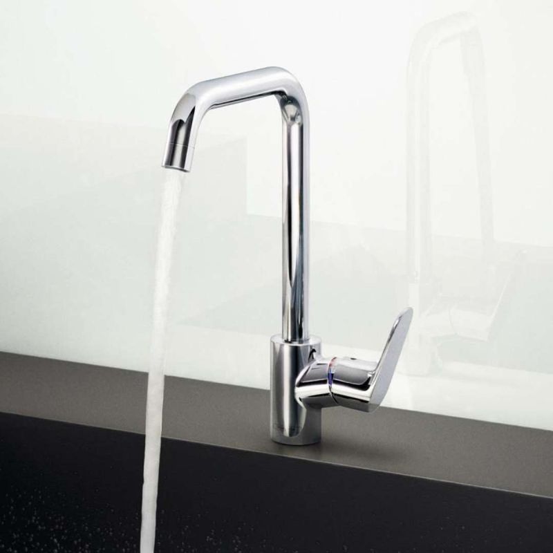 Hansgrohe – Mitigeur de cuisine Focus 260 – Bec orientable 360° – Hauteur sous bec 26cm – 1 jet normal – Compatible chauffe-eaux – 31820000 - Image 8