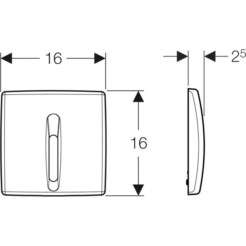 Geberit - Commande électronique de chasse d'eau d’urinoir, alimentation secteur, chrome mat 115.817.46.5 - Image 2