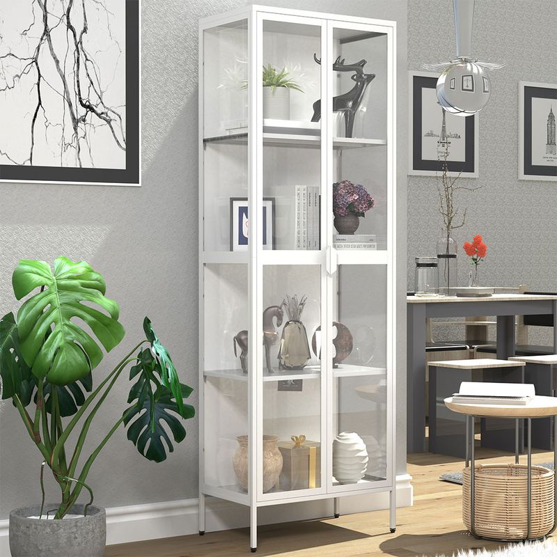 Vitrine en verre en acier Floka XXL 180x60x35 - VCM - Image 3