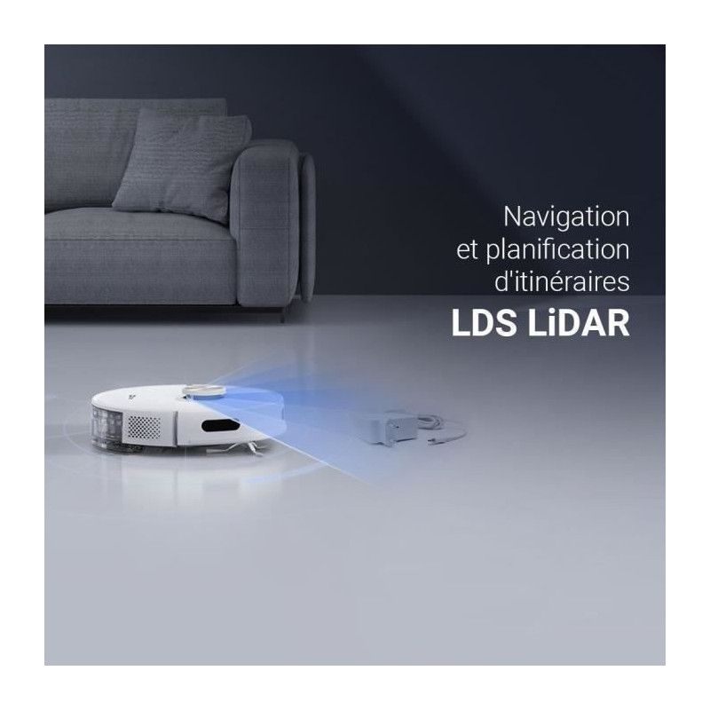 Ezviz – Aspirateur robot avec vidage automatique – Navigation LiDAR – Puissance d'aspiration 4000Pa – Autonomie 240 min – Contrôle via application - Image 6