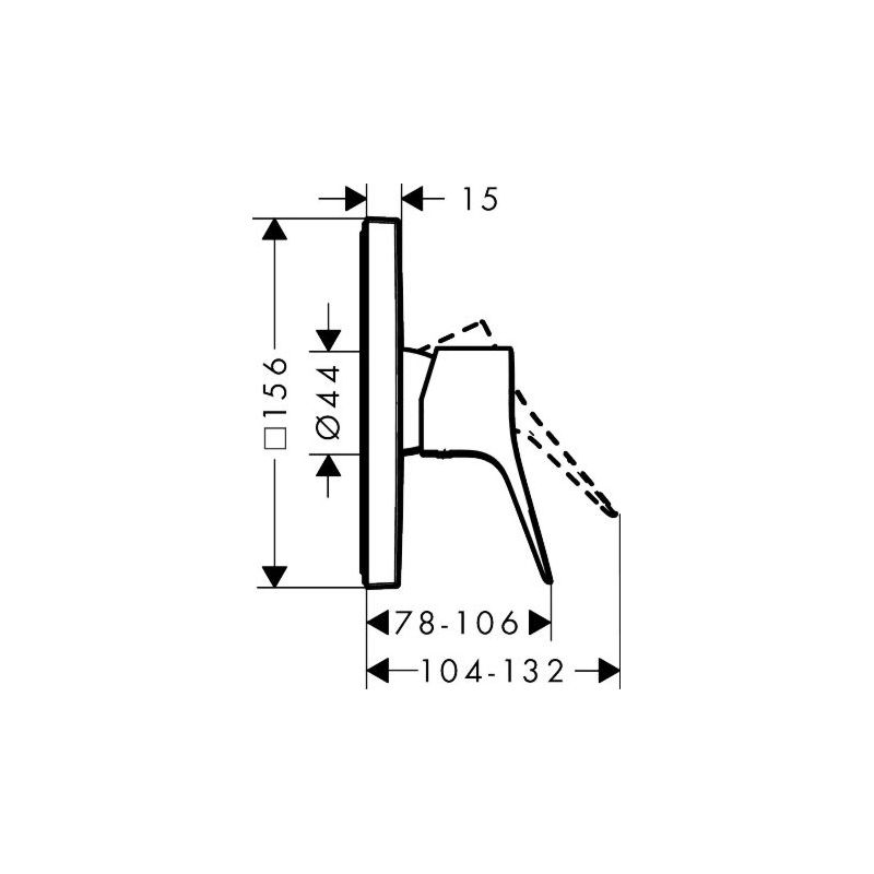 Hansgrohe Vivenis - Mitigeur de douche encastré, chrome 75615000 - Image 3