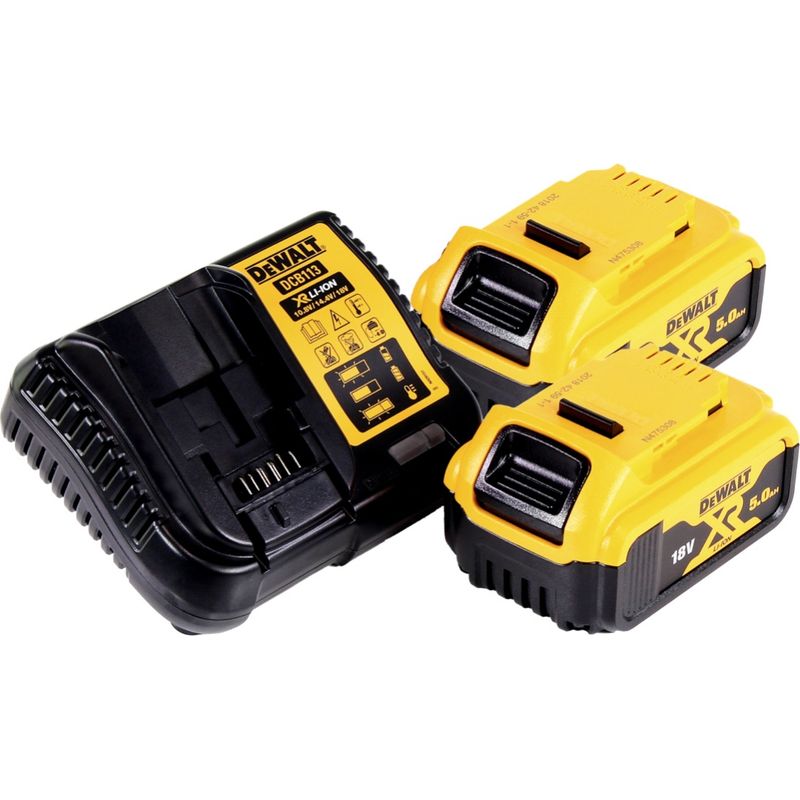 Dewalt – Marteau combiné sans fil 18V – 2,1J SDS Plus Brushless – Pour béton armé et carrelage – 2x batterie 5,0Ah + chargeur + coffret - Image 5