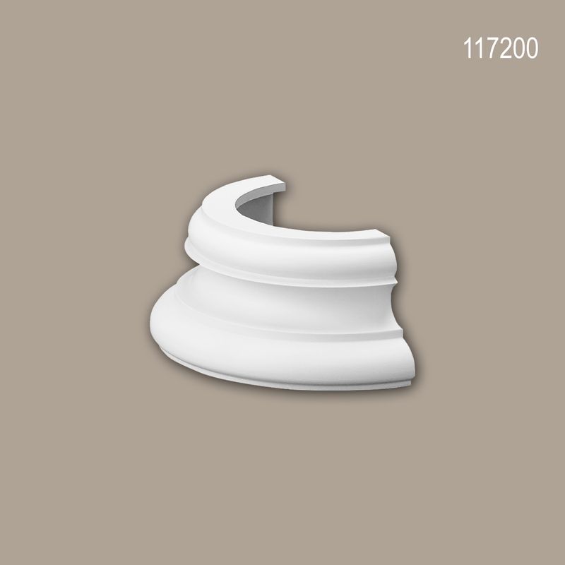 Pied de demi-colonne 117200 Profhome Colonne Élement décorative design intemporel classique blanc - Image 2