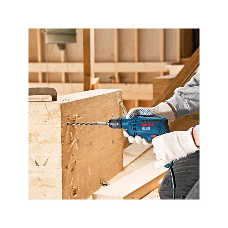 Bosch Professional – Perceuse-visseuse électrique 600W – Mandrin 1-10 mm – Couple 20Nm pour perçage acier et bois – Léger et ergonomique pour zones - Image 2