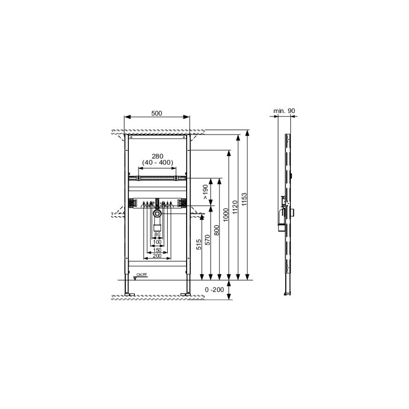 TECEprofil module de lavabo, hauteur 1120mm, 9310000 - Image 2