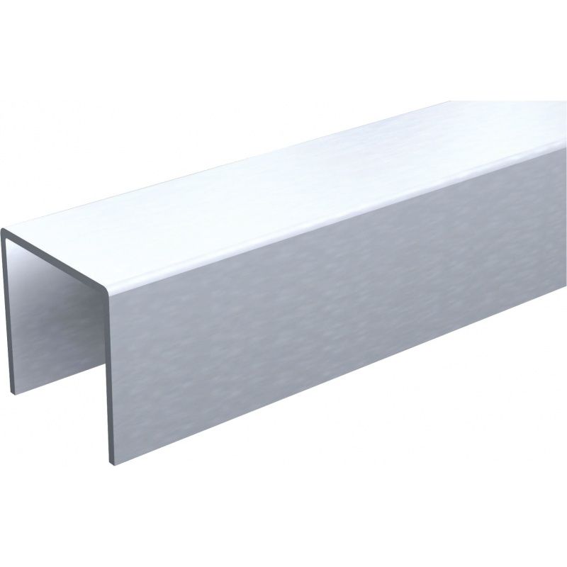 Mantion – Profil guidage 'U' 25x17 4m – Rail de porte coulissante – Charge maximale 100kg – Pour bois dur et teck – Finition anodisée - Image 4