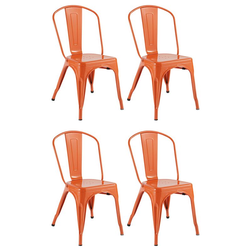 Atmosphera – Lot de 4 chaises en métal empilables – Acier teinté vintage – Dimensions 45x48x85cm – Hauteur d'assise 44cm – Pour intérieur - Image 3