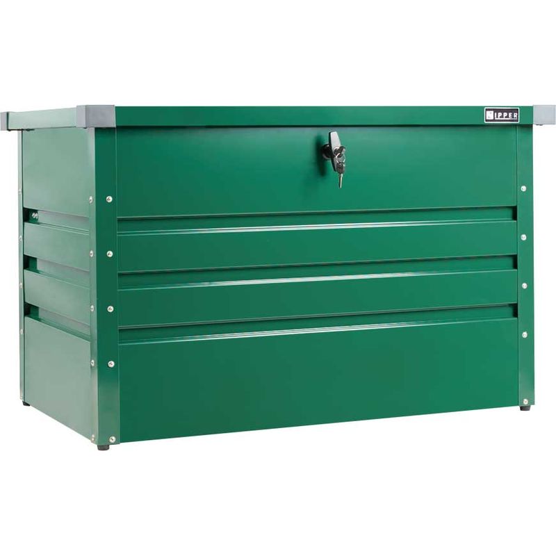 Conteneur boite de jardin en metal vert 100x61x62 cm ZIPPER zi-gab100gr