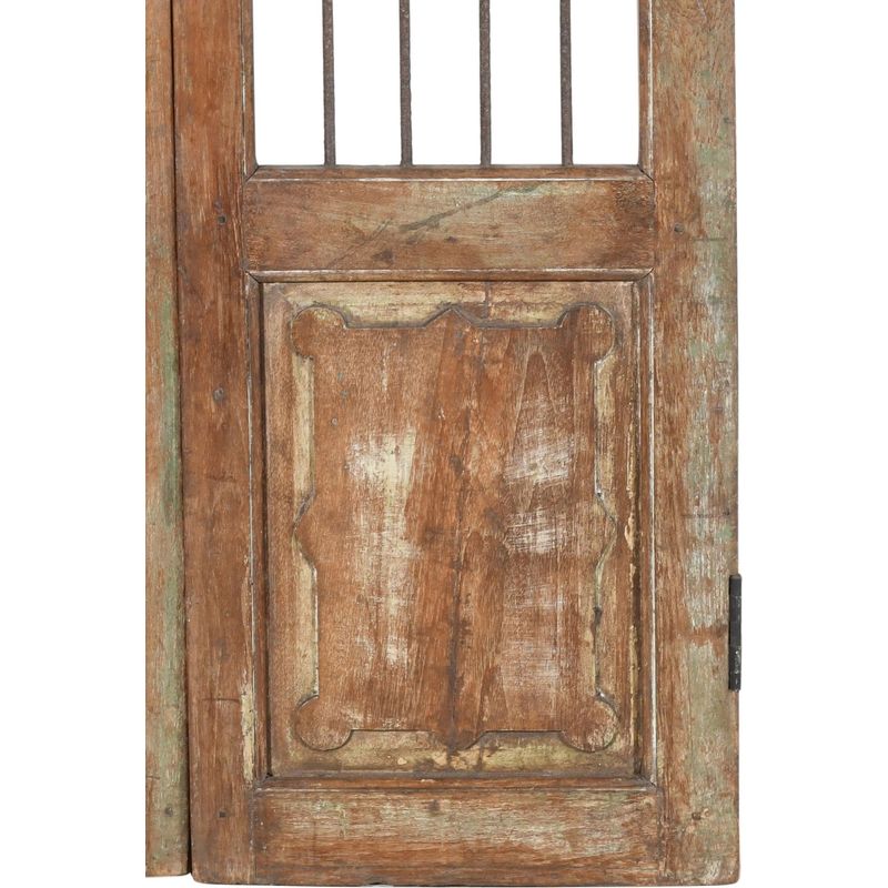 Biscottini – Porte coulissante médiévale en bois massif de teck – Dimensions 94x191 cm – Usage intérieur/extérieur – Récupération authentique - Image 4