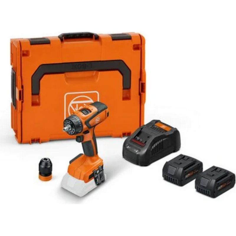 Fein – Perceuse-visseuse sans fil 18V – 4 vitesses – Moteur sans balais – Couple 40Nm – 2 batteries 5Ah – Mandrin QuickIN 120Nm