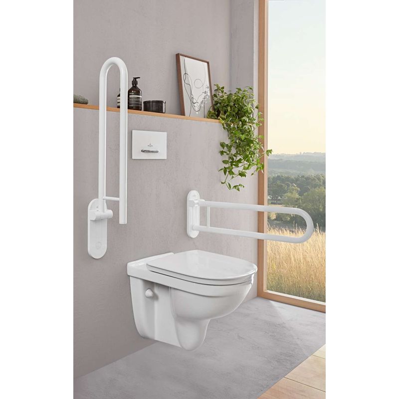 VB T-WC ViCare sans spray ViCare 360x595x404mm avec fixation murale horizontale. Abattant WC avec fermeture douce DF en Alpin - Image 4