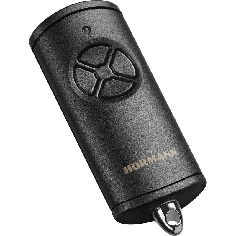 Hörmann – Télécommande émetteur portatif 4 canaux – Alimentation par batterie CR2032 – Compatible motorisations de porte de garage – Couleur noir - Image 2