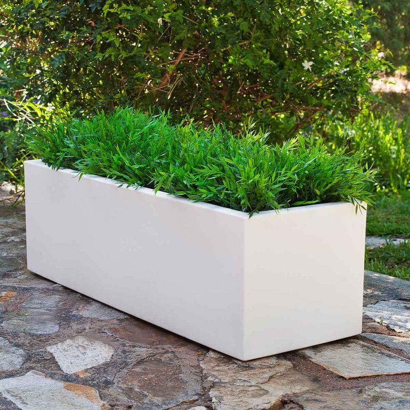 Moovere – Jardinière rectangulaire 100x40x36 cm – Polyéthylène résistant aux UV – Volume de plantation 60,7 litres – Pour intérieur et extérieur Pot - Image 3