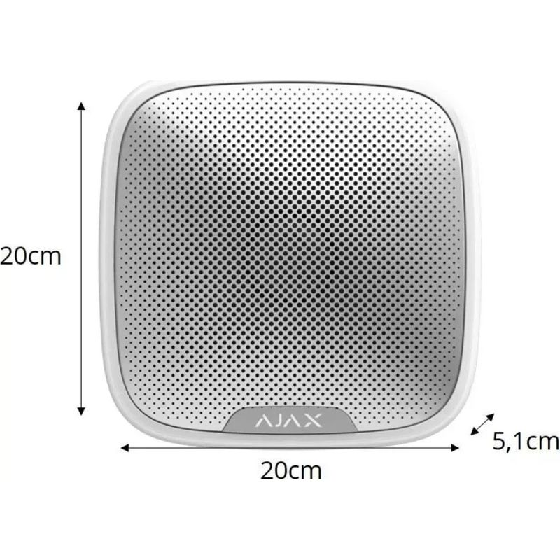 Ajax – Sirène d'alarme extérieure sans fil 868 MHz – Alimentation 12V DC – Indice de protection IP54 – Volume réglable – Installation rapide - Image 3