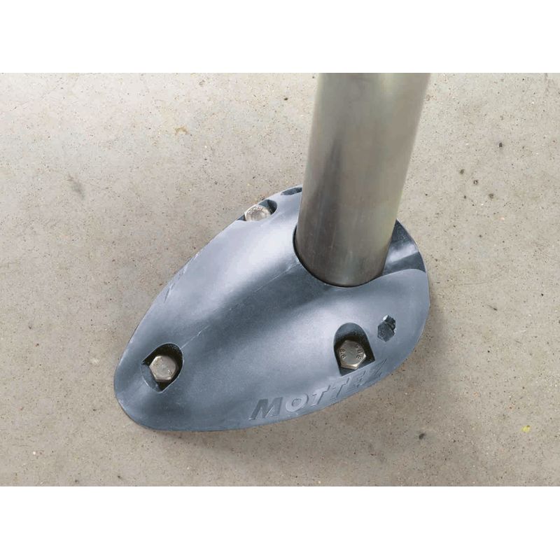 Mottez – Barrière de parking rabattable 3 pieds – Structure en tube Ø 50 mm – Embases en résine haute résistance – Résiste à 10 tonnes de compression - Image 3