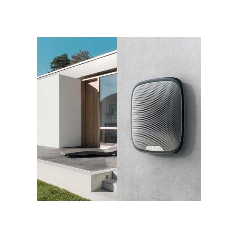 Ajax – Sirène d'alarme extérieure sans fil 868 MHz – Alimentation 12V DC – Indice de protection IP54 – Volume réglable – Installation rapide - Image 2