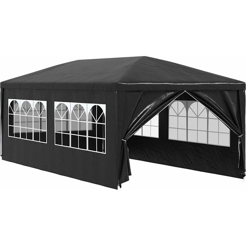 Vidaxl – Tente de réception 3x6 m – Structure en acier inoxydable – Résistante aux UV et à l'eau – Panneaux latéraux avec fenêtres décoratives - Image 10