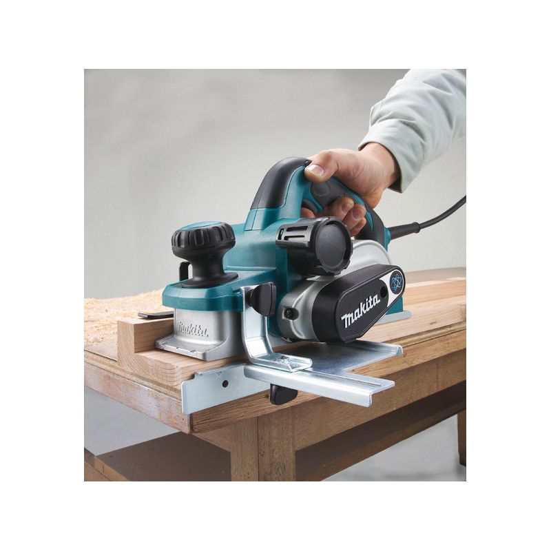 Makita – Raboteuse électrique 1050 W – Largeur de coupe 82 mm – Démarrage progressif – Contrôle électronique de la vitesse – Pour bois dur - Image 3