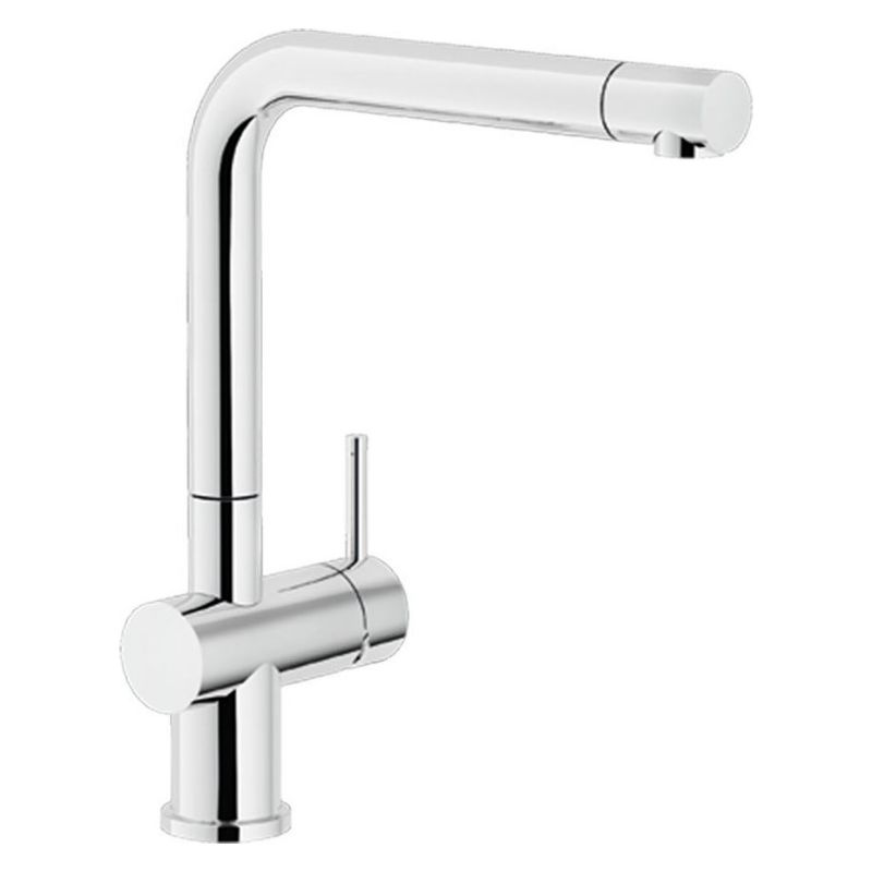 Mitigeur évier basse pression avec douchette extractible Nobili Live series BPLV117/1CR Chromé - Laiton