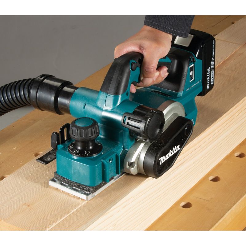Makita – Rabot électrique 18V DKP181ZU – Moteur Brushless – Largeur de rabotage 82 mm – Profondeur max. 3 mm – Compatible AWS - Image 3