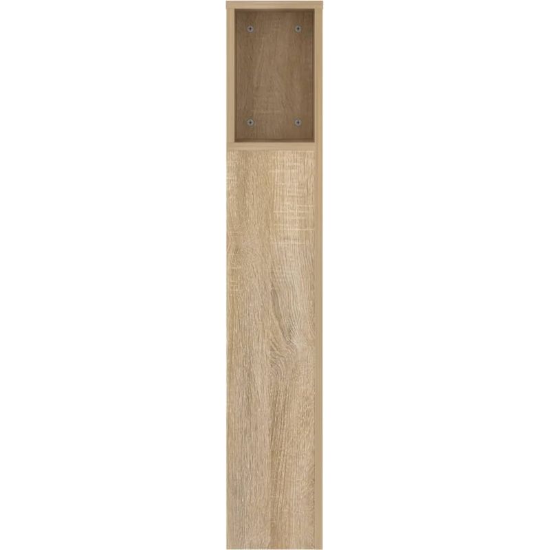 Maison Chic – Tête de lit en bois d'ingénierie chêne sonoma 140x18,5x104,5 cm – 5 compartiments pour rangement – Fixation murale incluse - Image 5