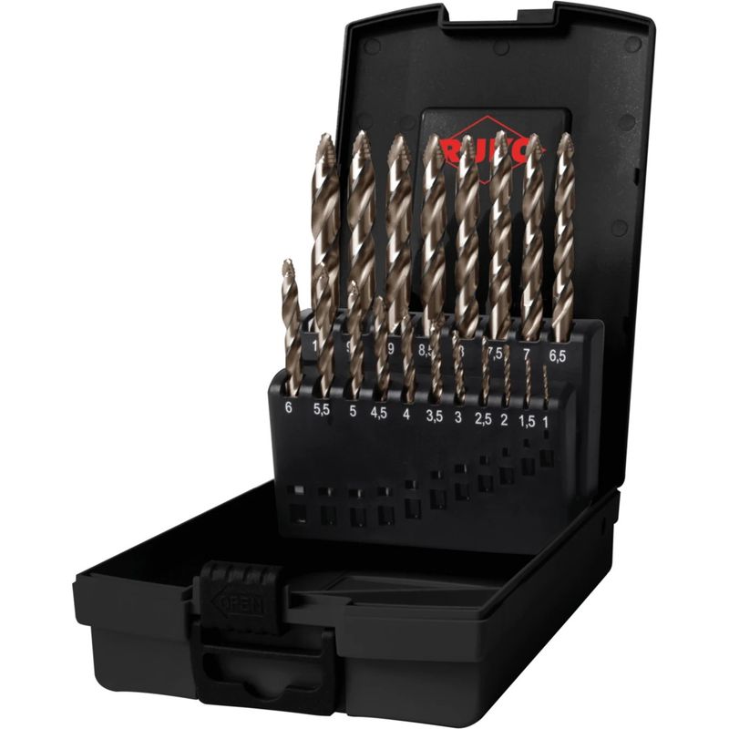 RUKO Jeu de forets hélicoïdaux HSSE-Co 5 DIN 338 ULTIMATECUT FLOWSTEP 19 pièces Ø 1 - 10 mm en cassette plastique - 259214ERO - Image 4